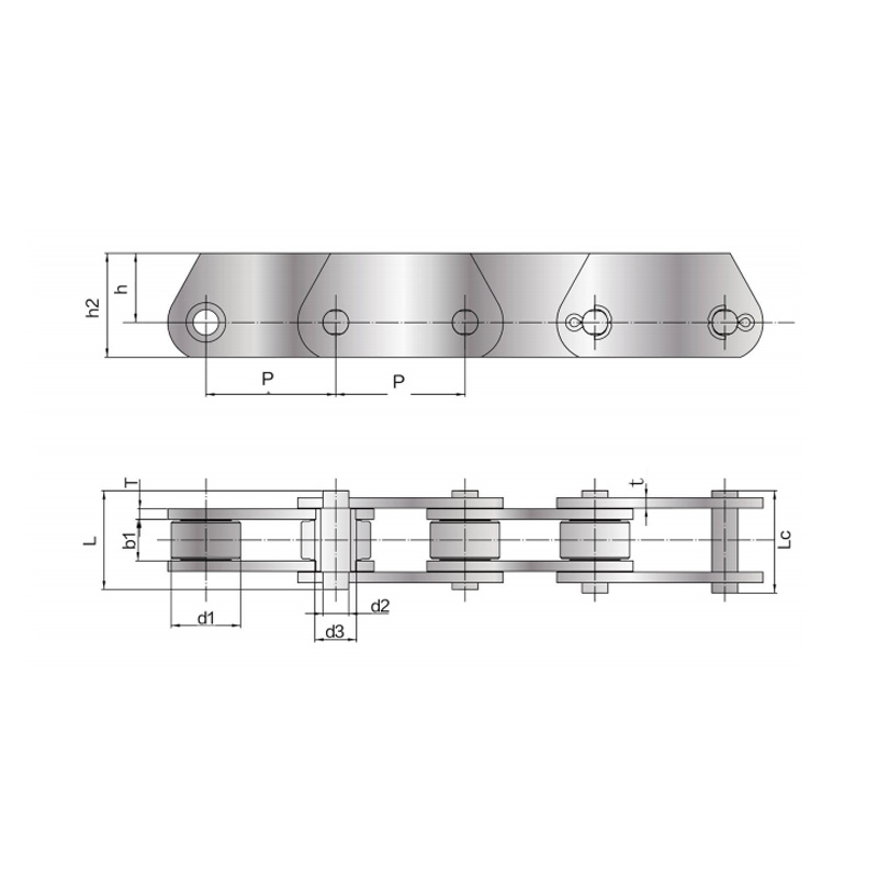 Rantaian penghantar roller besar standard BS (siri ZE)